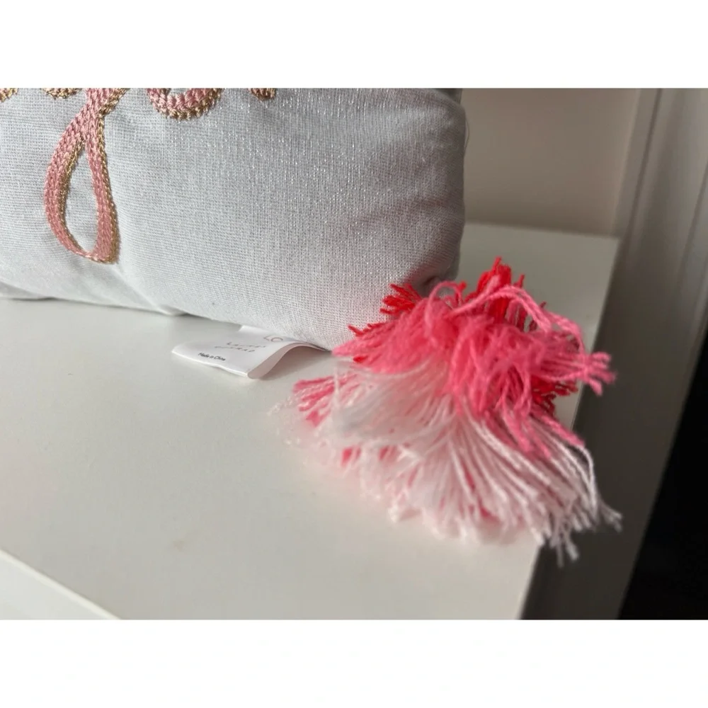 LC Lauren Conrad Happy Holiyays Christmas Tassel Decorative Holiday Pillow